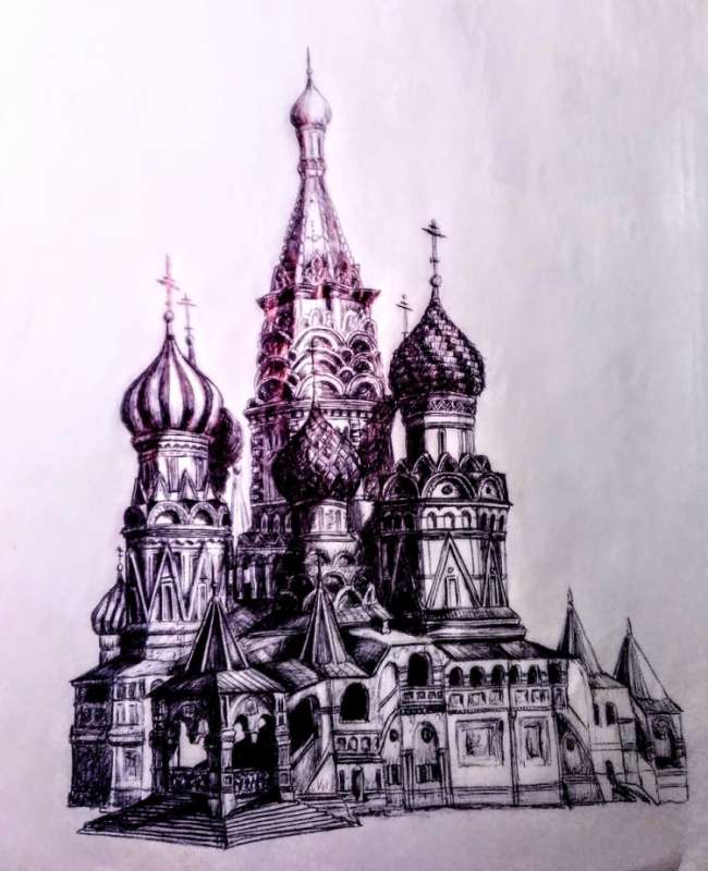 Архитектура Москвы рисунок