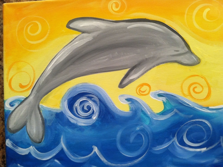 Дельфин для рисования