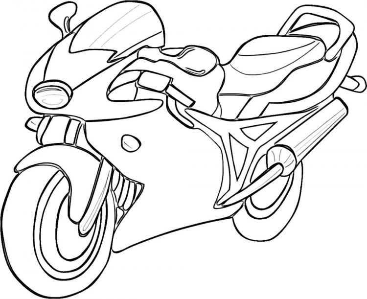 Раскраска мотоцикл Ямаха р1