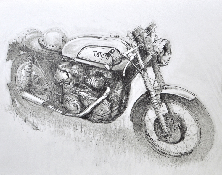 Мотоцикл зарисовка