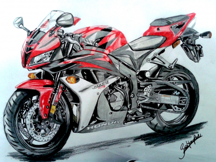Мотоцикл Хонда СБР рисунок