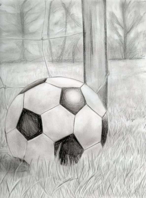 Футбольные рисунки карандашом