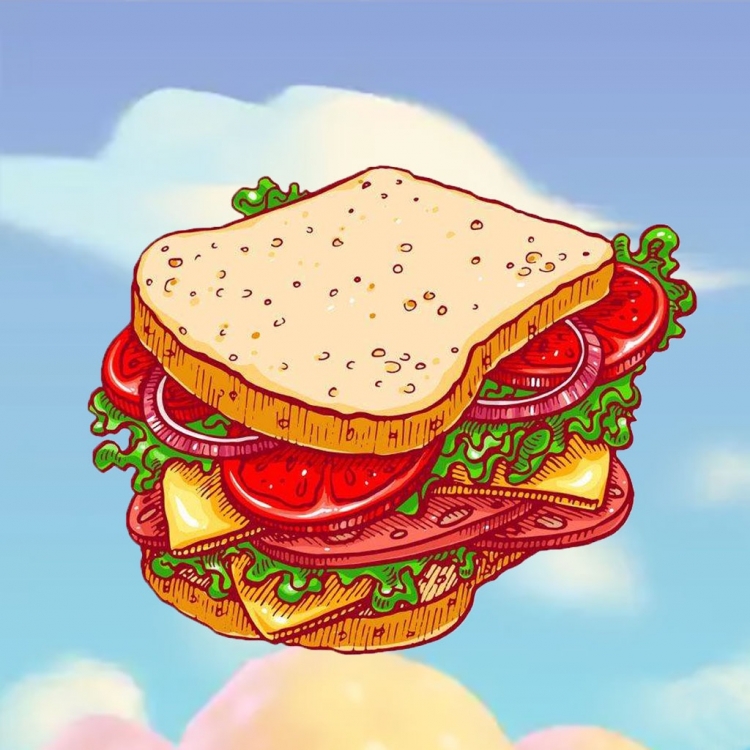 Бутерброд арт в мультяшку