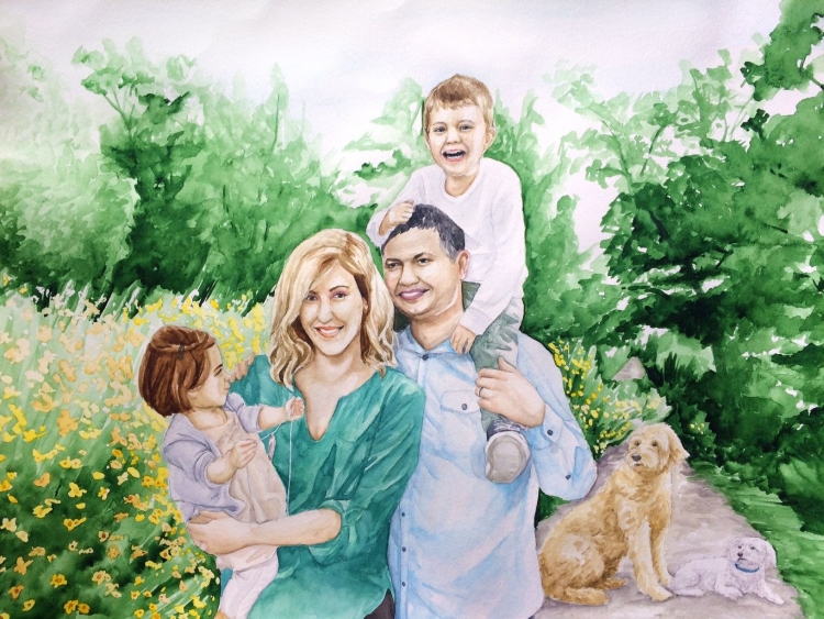 Счастливая семья рисунок
