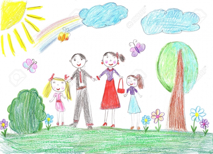 Рисунок ребенка из благополучной семьи