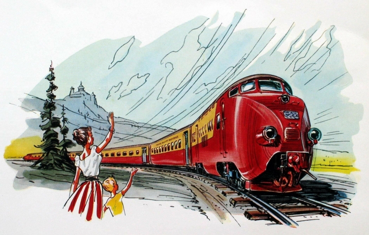 Поезд иллюстрация