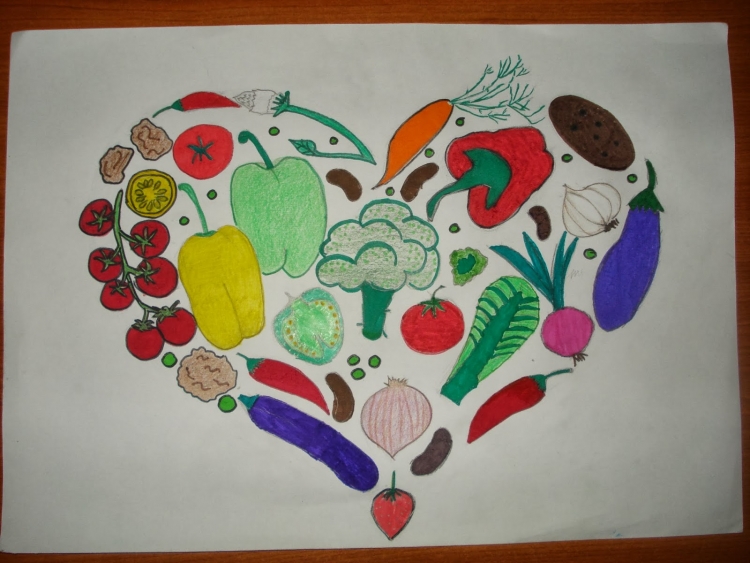 Рисование здоровая еда