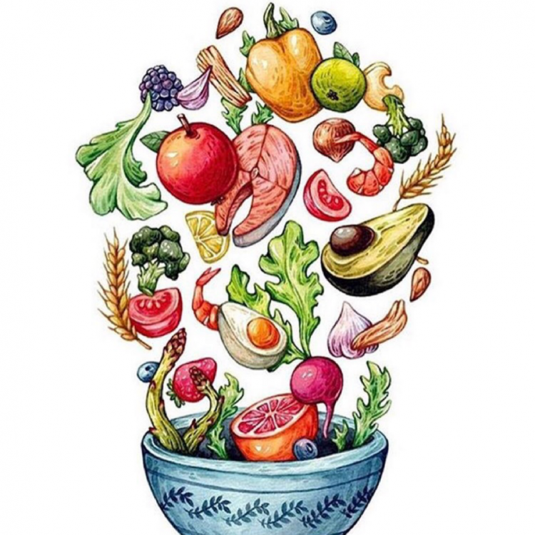 Плакат здоровое питание