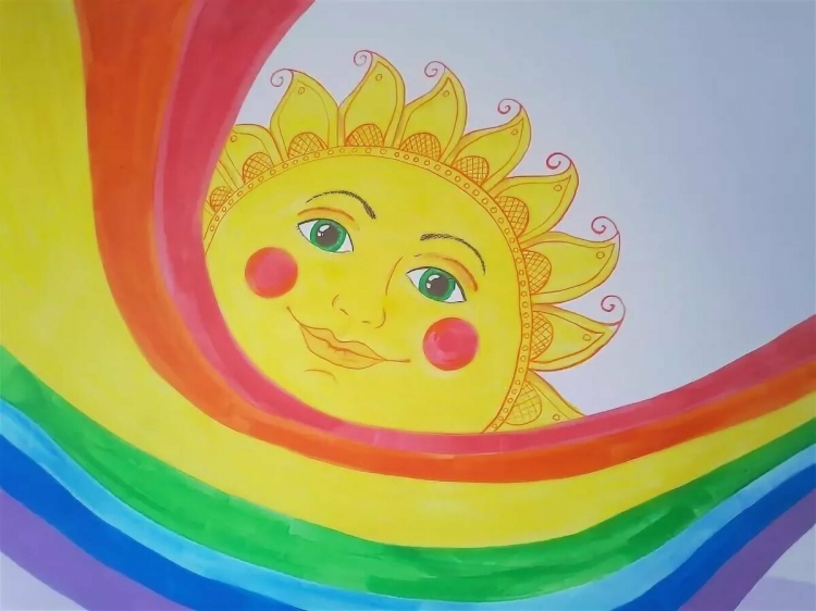 Детский рисунок солнышко