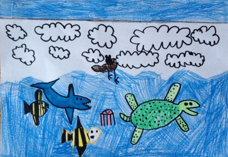 Детские рисунки моря