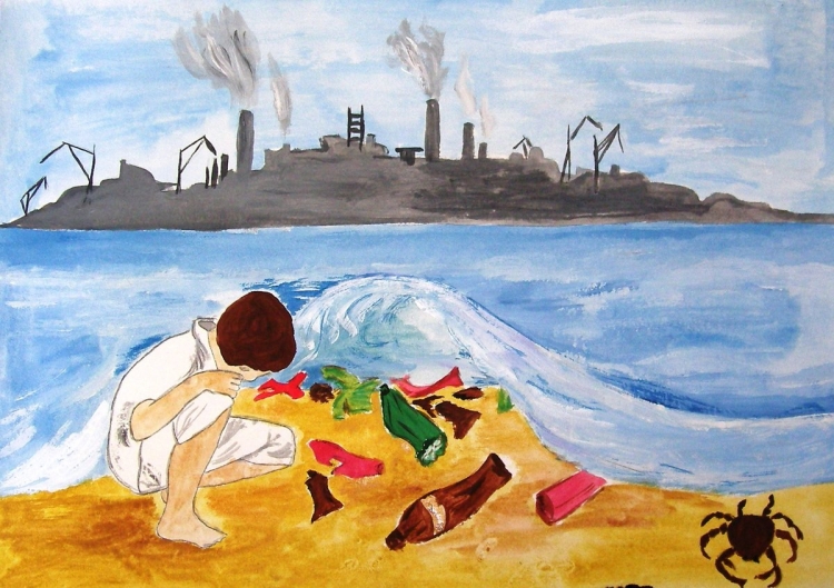 Рисунок на тему загрязнение природы