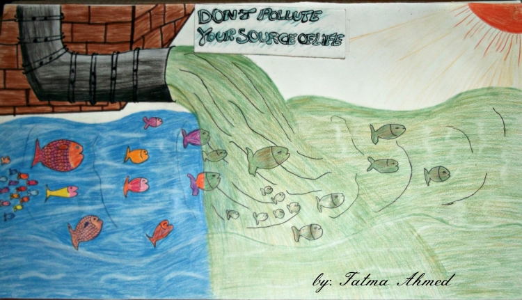 Плакат на тему загрязнение воды