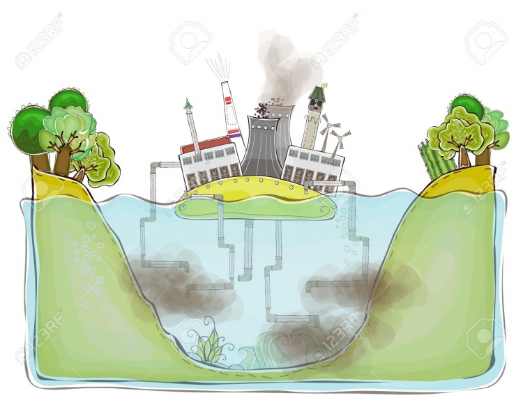 Иллюстрации загрязненного воды